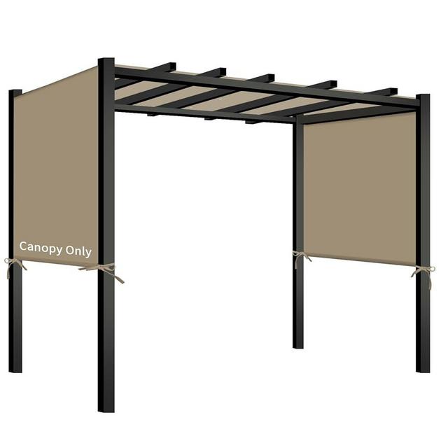 Universal Canopy Cover Replacement for 17x6.8 Ft Outdoor Pergola Structure, Garden Pergola Shade for Gazebo Patio Porch Balcony, Outdoor Waterproof Pergola Canopy Top(Cover Only) (Khaki)