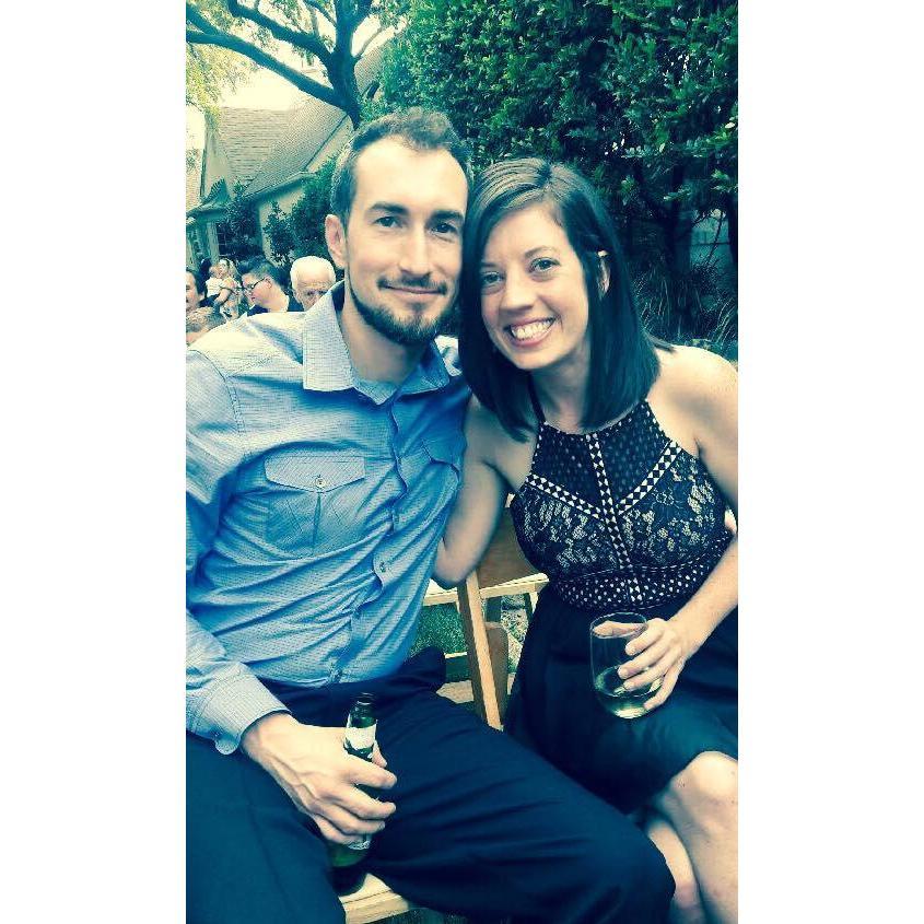 Sipping cocktails at aunt's wedding in Texas- Sept 2017