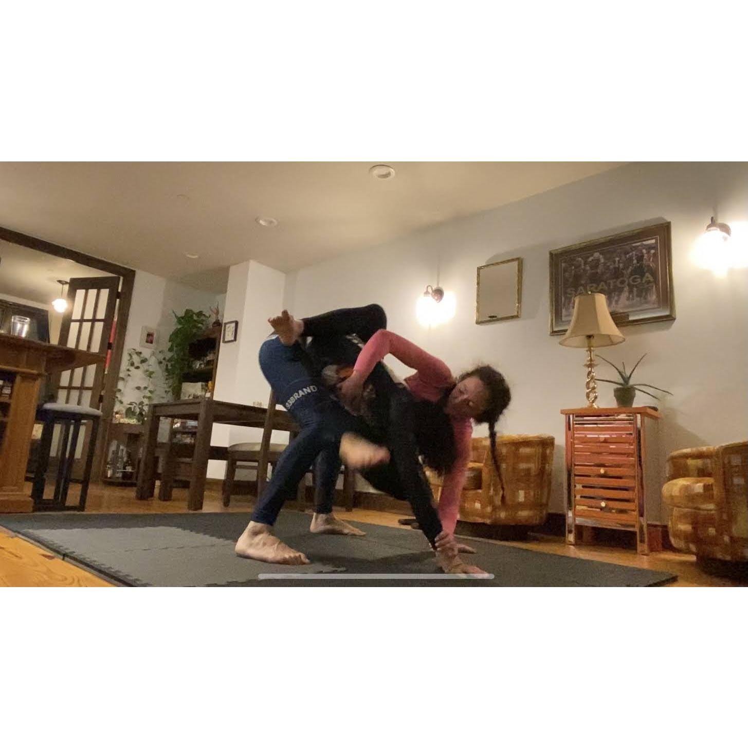 We taped a lot of apt jiu jitsu