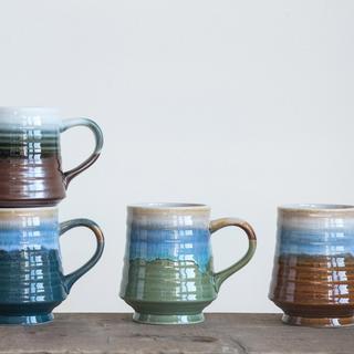 4-Piece Terrain Stoneware Mug Set