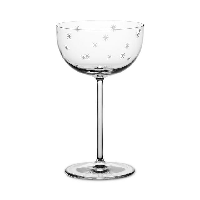 Richard Brendon Cocktail Collection Star Cut Coupe Glass, Set of 2