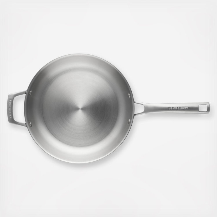 Le Creuset, Essential Stainless Steel Frying Pan with Helper