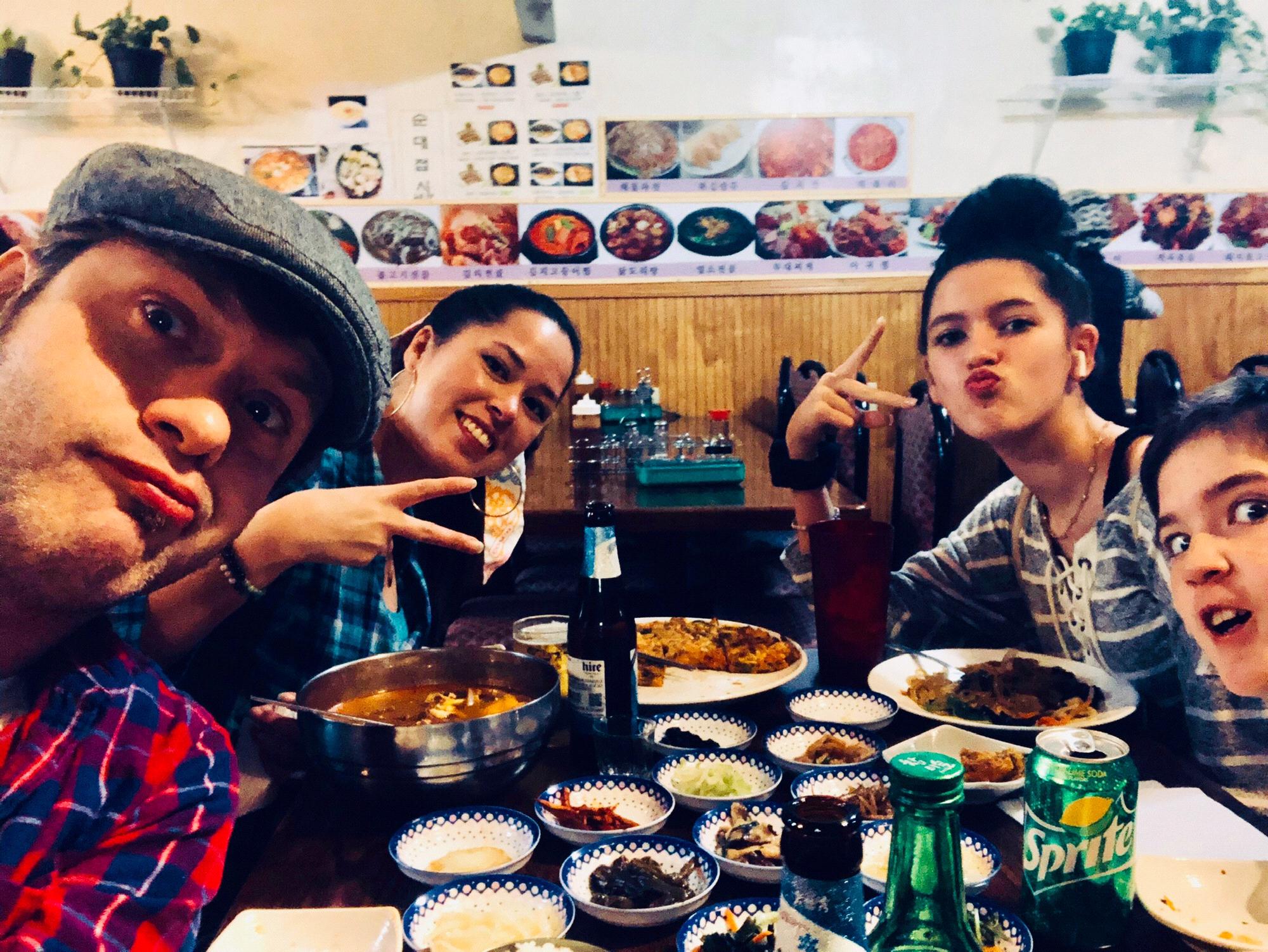 Korean dinner with the family.  Blake was there, I promise.