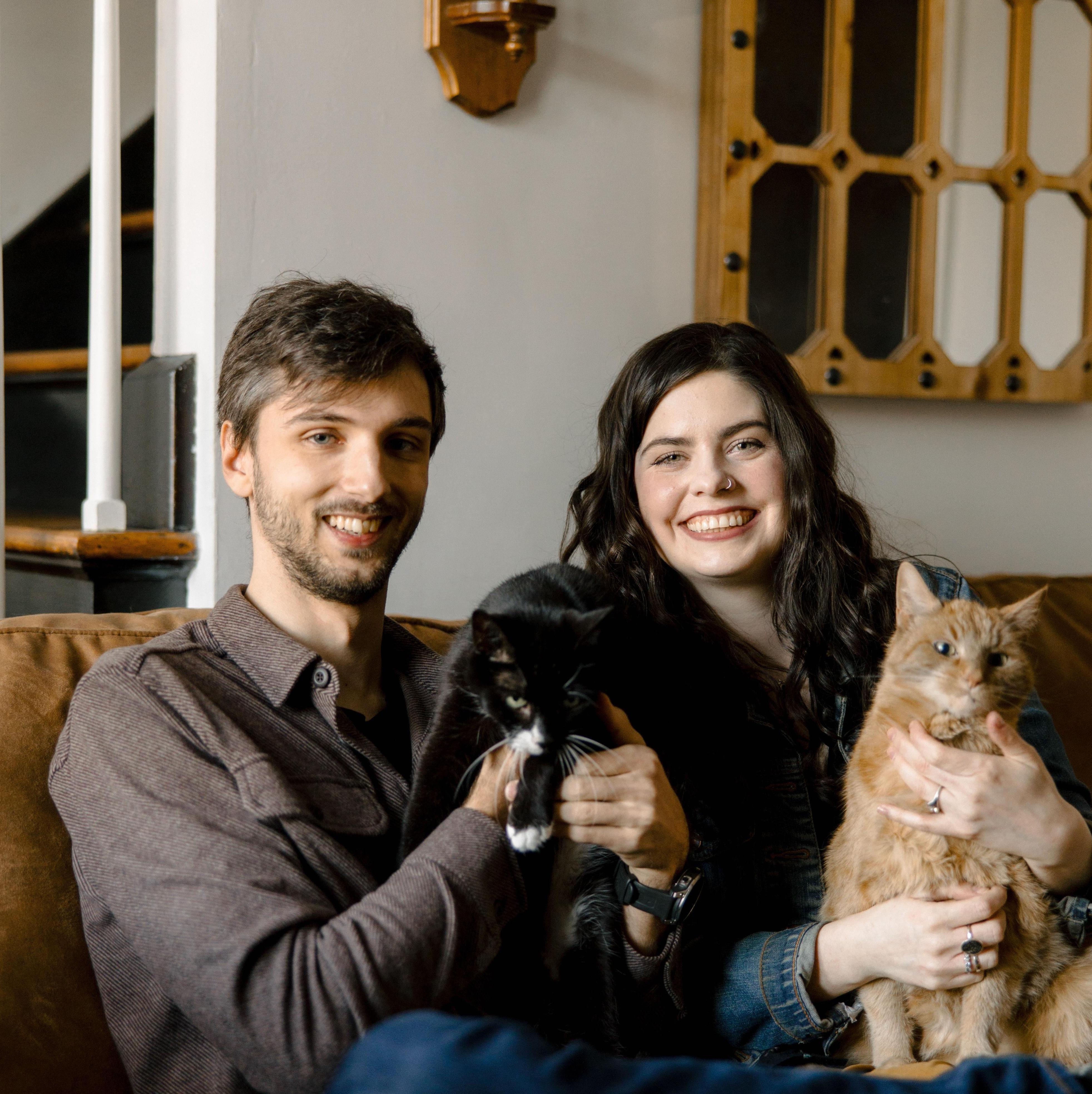 Our little family. Hunter, Rachael, Sam and Pumpkin