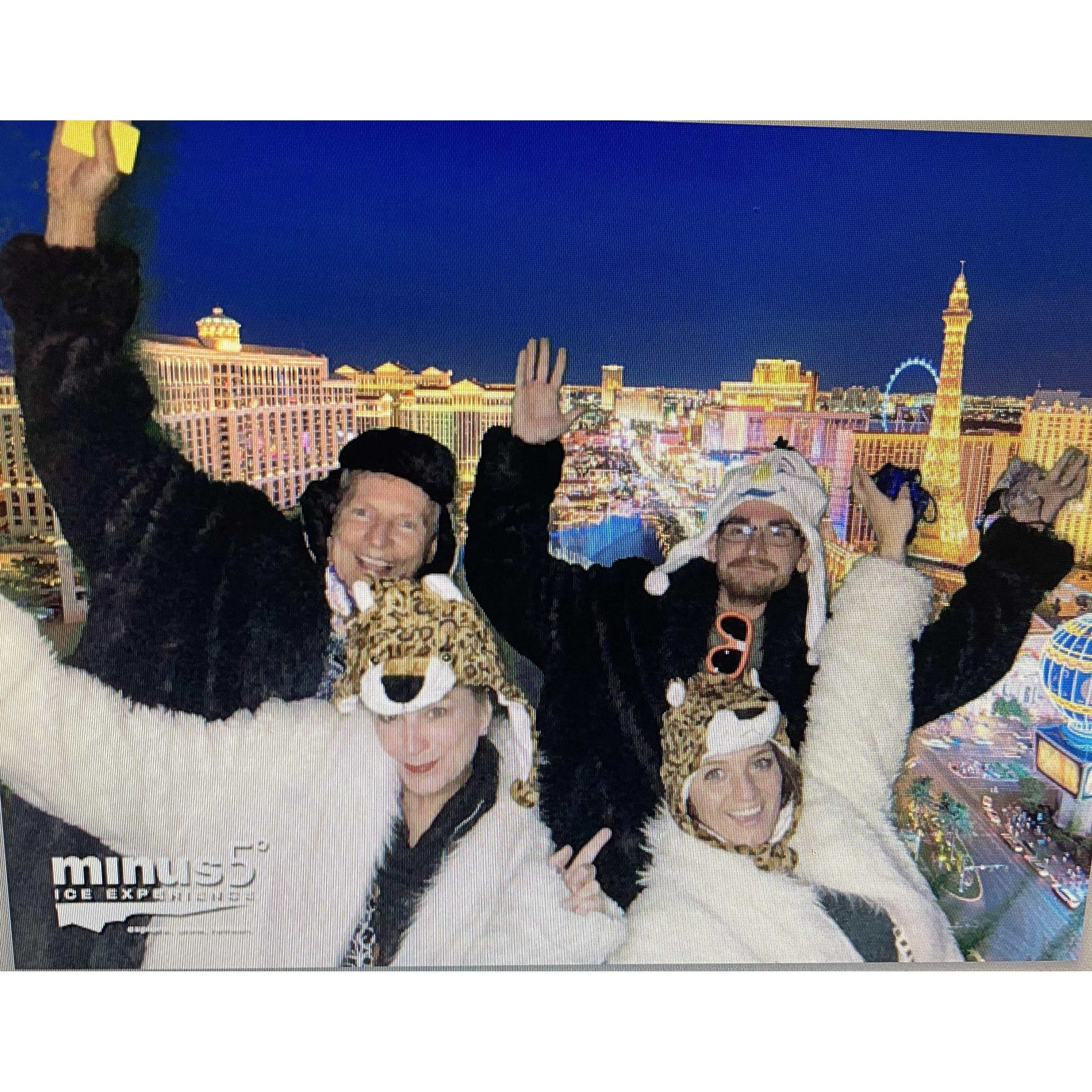 The "ICE BAR" Las Vegas, Rich and Marcia, stepson Steve and Katie Smart