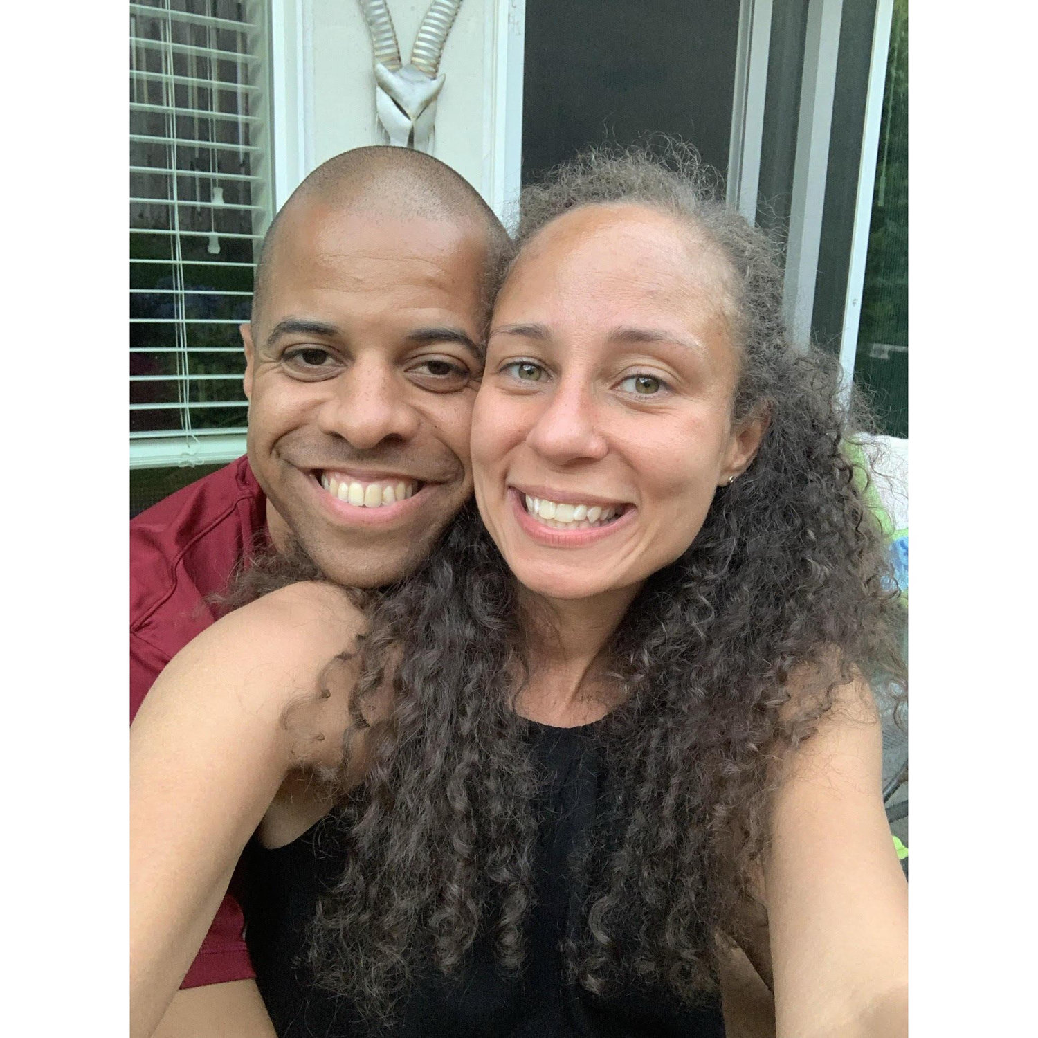 Our first photo together, July 25, 2021