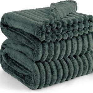 Bedsure GentleSoft Mallard Green Fleece Blanket for Couch - Cozy Soft Blankets for Women, Cute Small Throws for Girls, 108x90 Inches