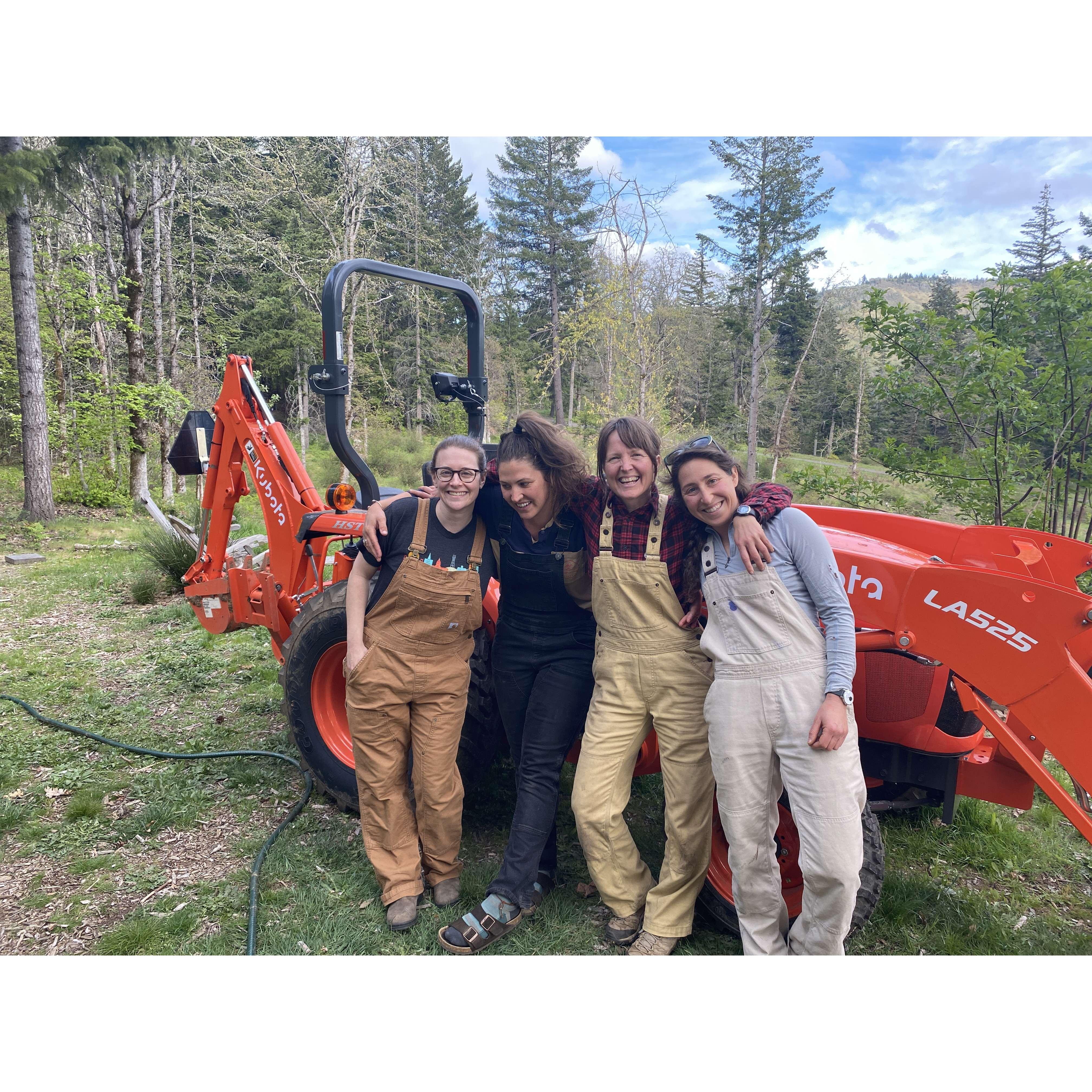 Lauren, far right, met Kay in Oakland before the era of Scott where they had a bunch of mutual friends. Now Lauren lives in the gorge and is part owner of Treebird- an amazing organic store!