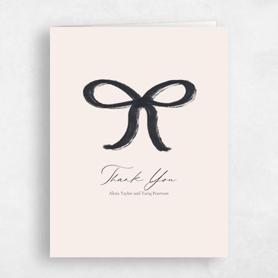 Ebony, Black Wedding Thank You - Chausey Classic