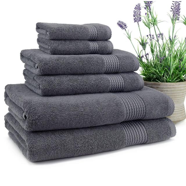 Adlena 6 Piece Turkish Cotton Towel Set