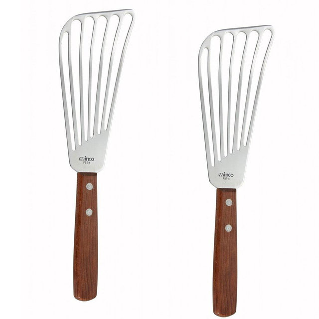 Pack of 2 Fish Spatula With Wooden Handle
