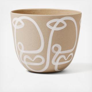 Large Cara Planter with Saucer