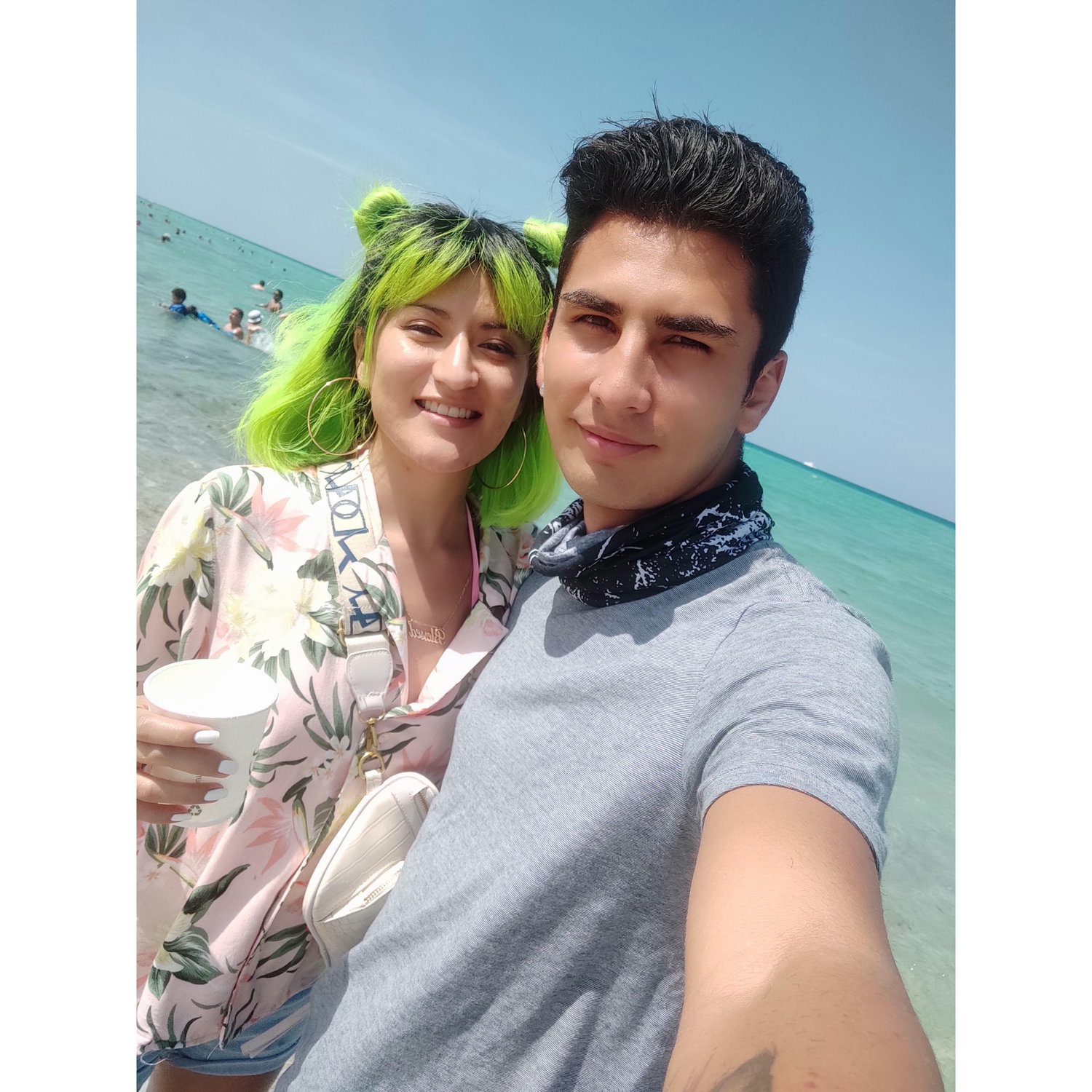 Our very first selfie together in North Miami Beach, Miami. -May 2021