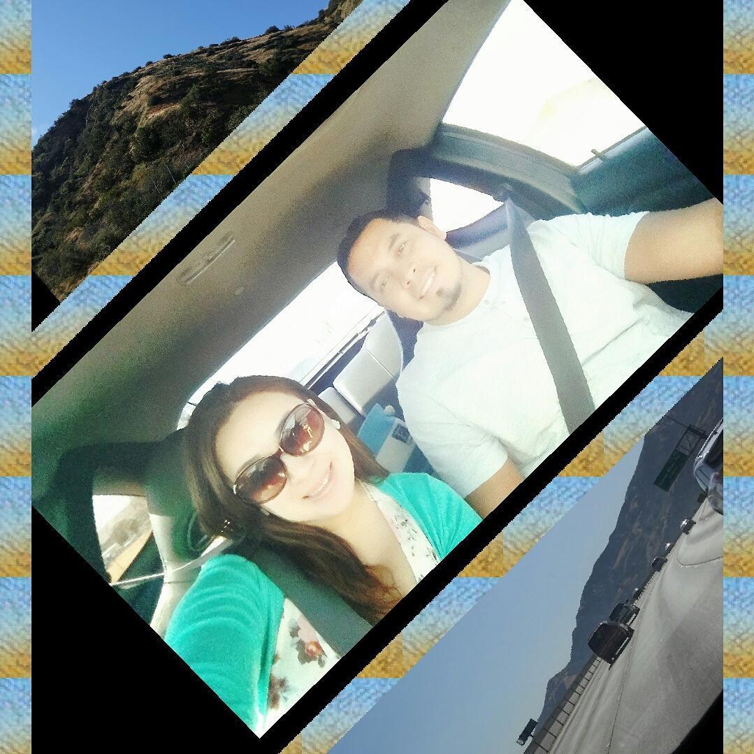 Our first road trip while dating.