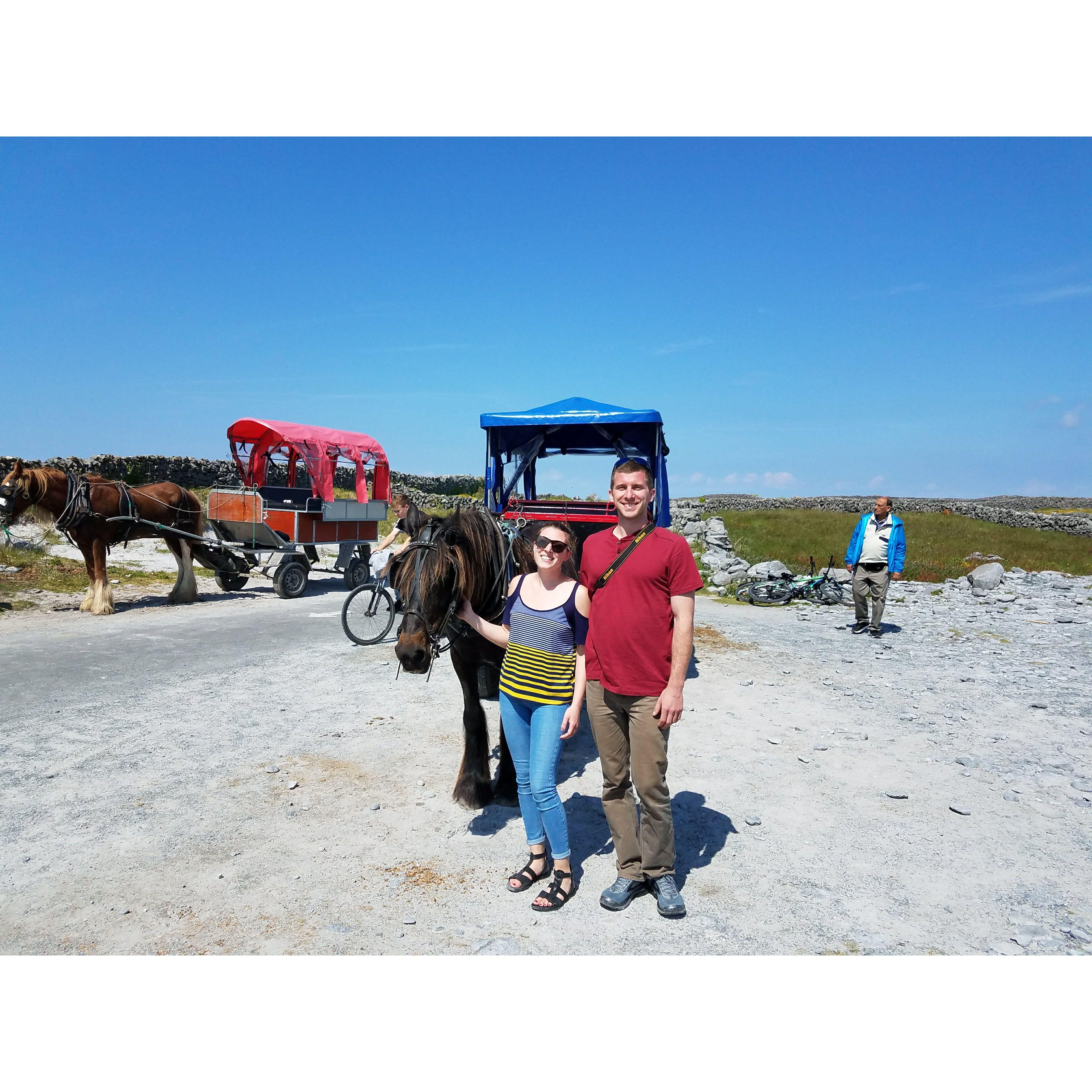 2018, touring Inis Oirr in Ireland by horse and buggy.