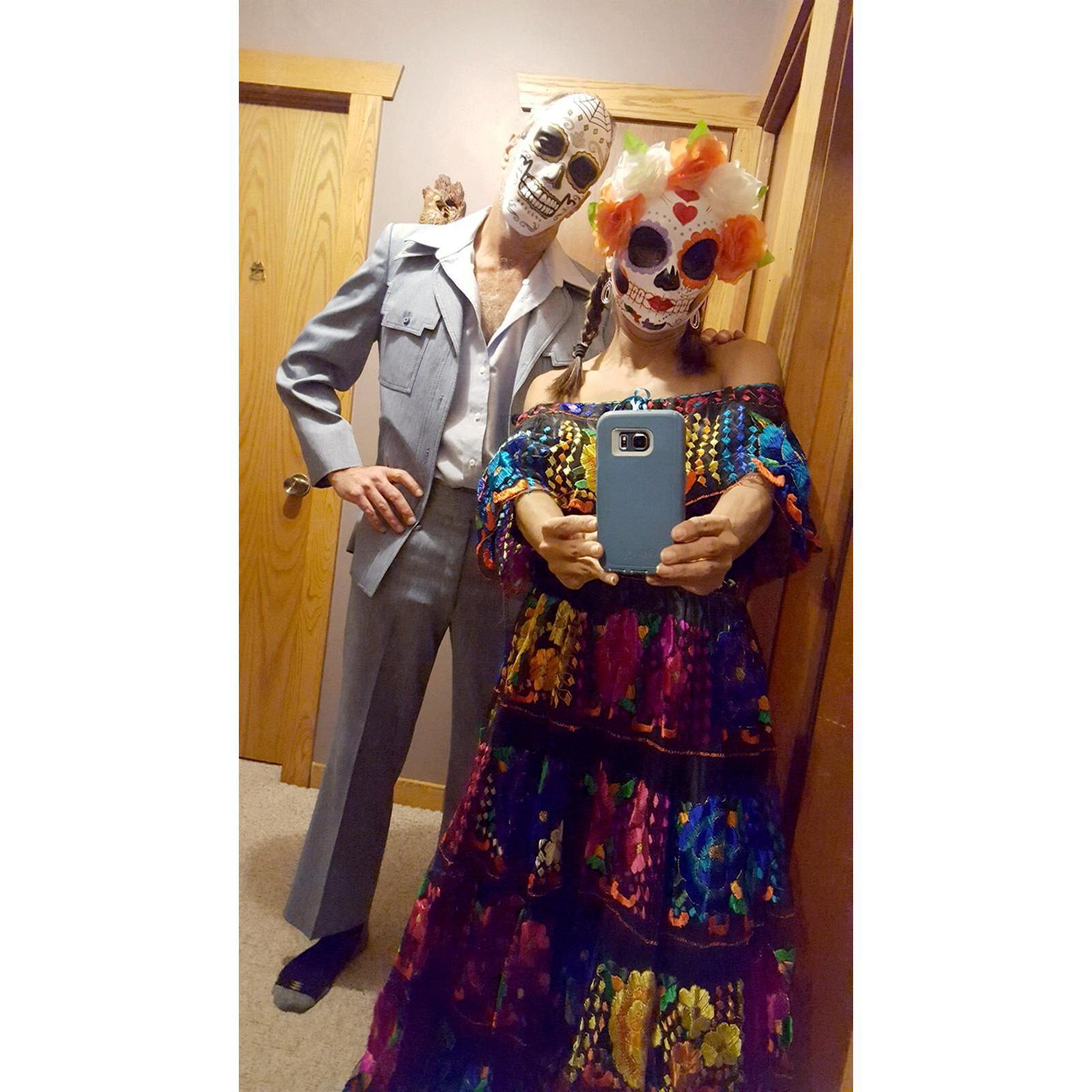 Joel loves handing out candy during Halloween...in costume!
