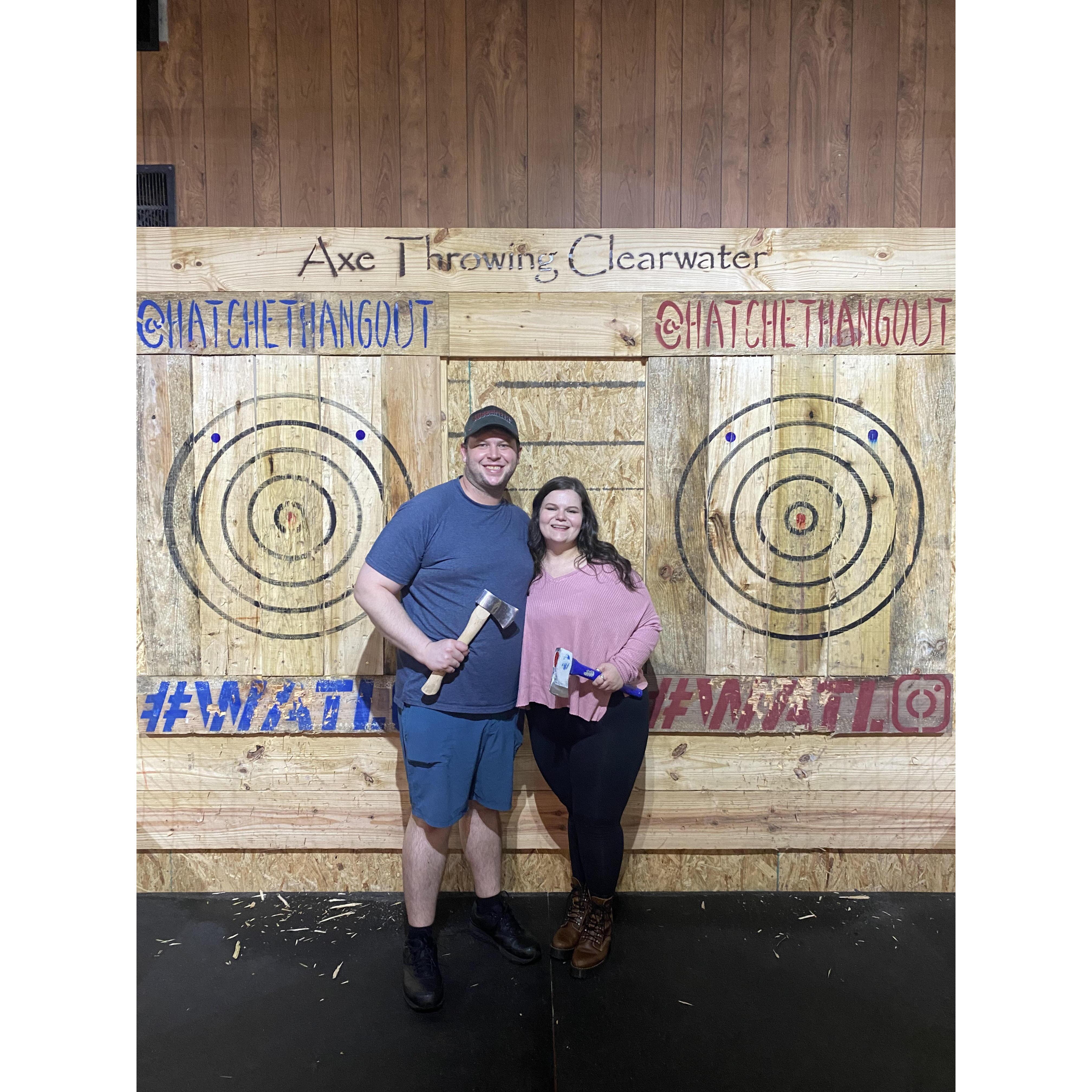 First time axe throwing