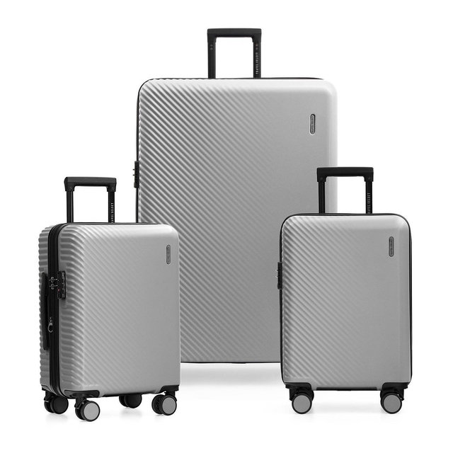 Travel Select Bridgetown 3pc Hardside Spinner Nestable Luggage Set - Silver