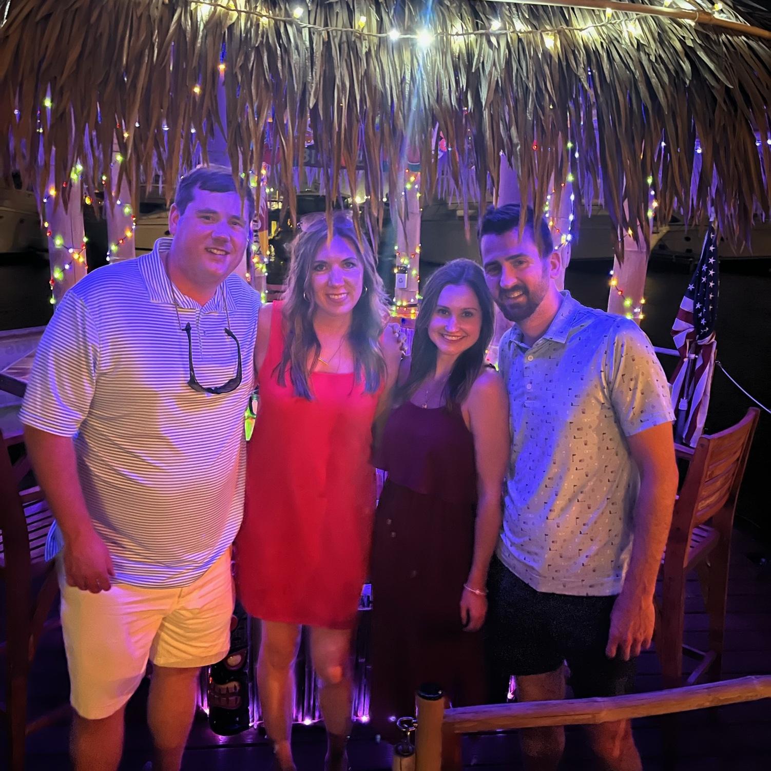 Tiki Boat Tour while visiting Jacquie & Griffin in Savannah