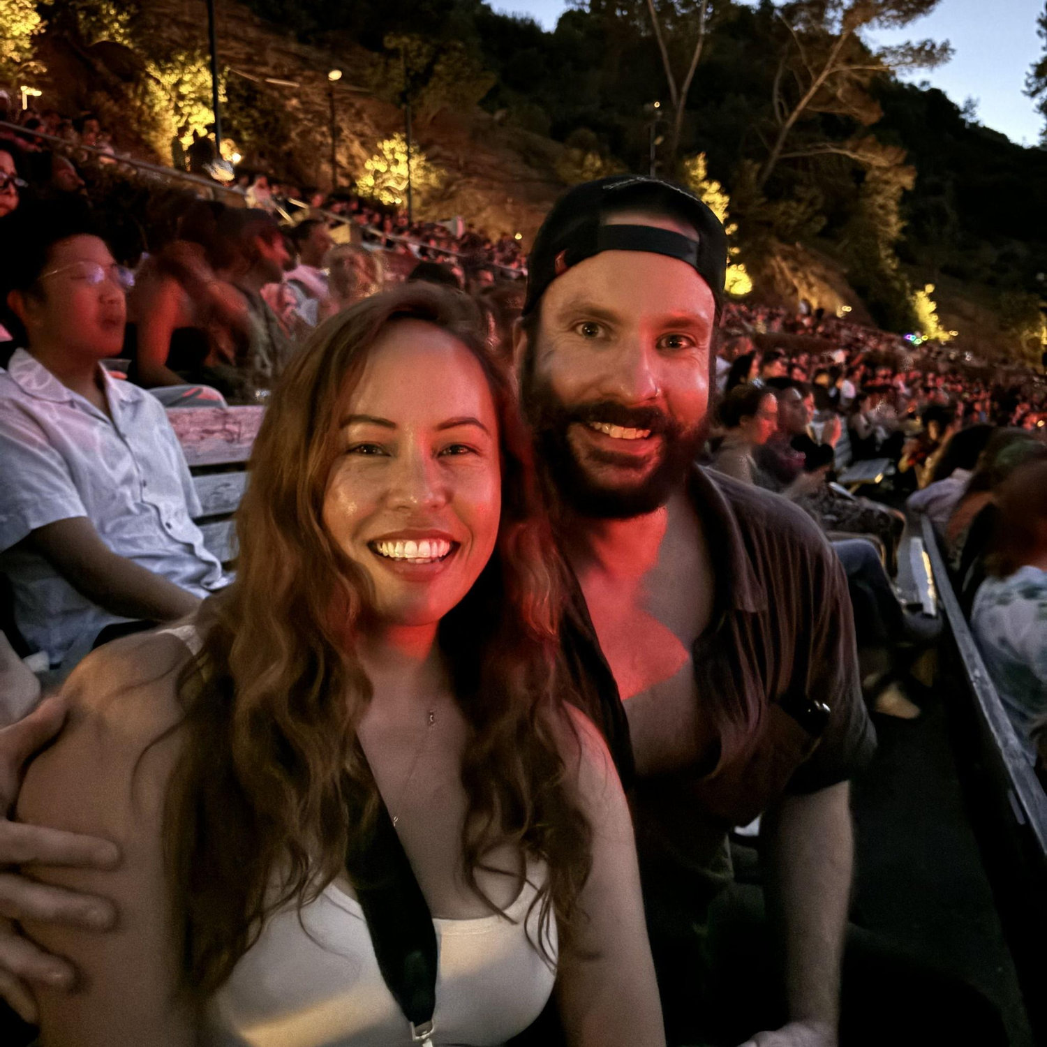 First time at the Hollywood Bowl together! Cousin BT snapped this pic of us :)