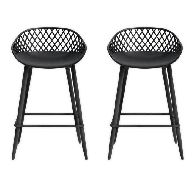 Jamesdar Kurv Counter Stools in Black (Set of 2)
