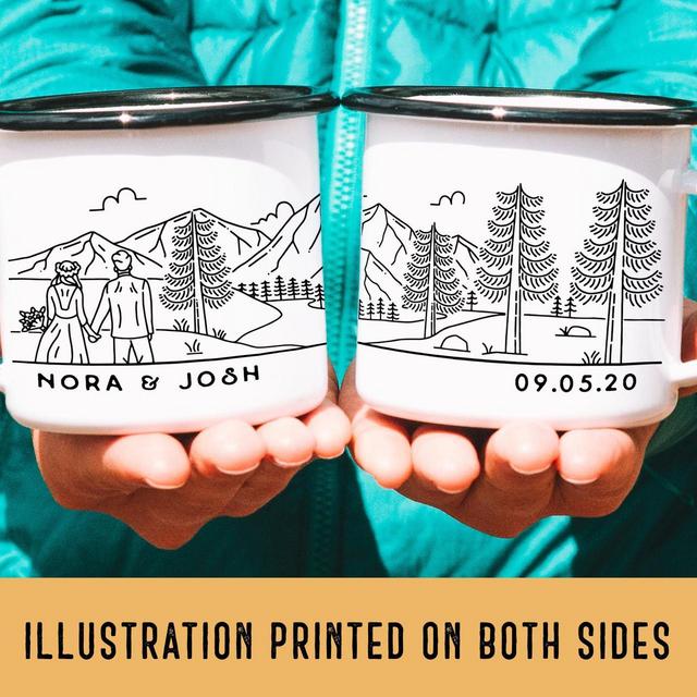 Personalized Campfire Enamel Mug,...
