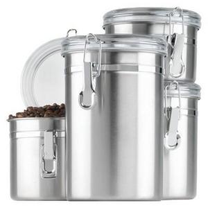 Stainless Steel 4pc Canister Set with Lid Silver - Threshold™