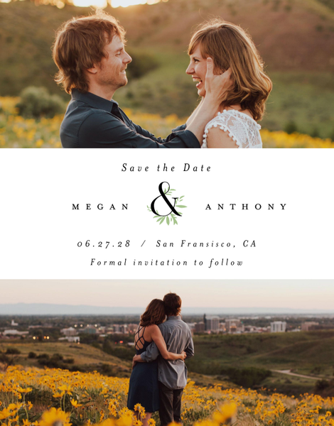 Jackson Multiphoto | White | Zola Save The Dates