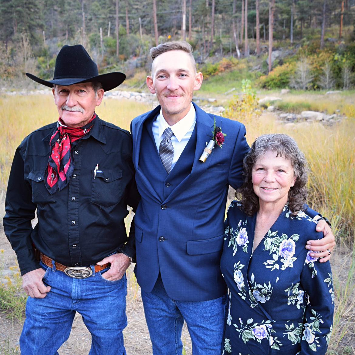 Denley with his grandparents Jerry and Ellie