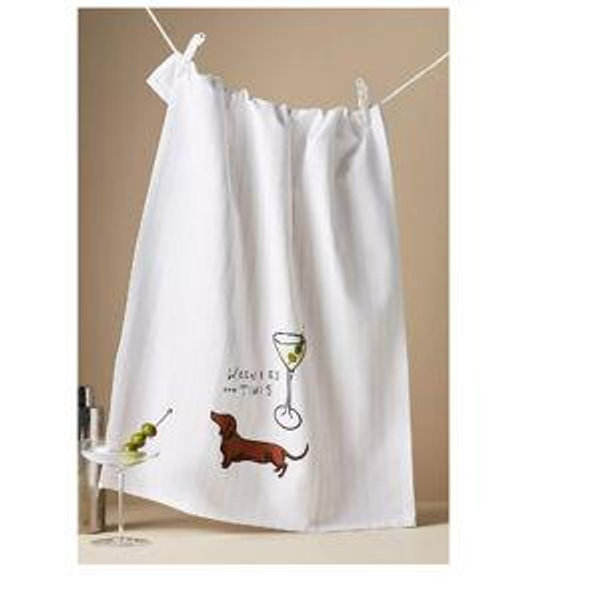Weenies & Tinis Dish Towel