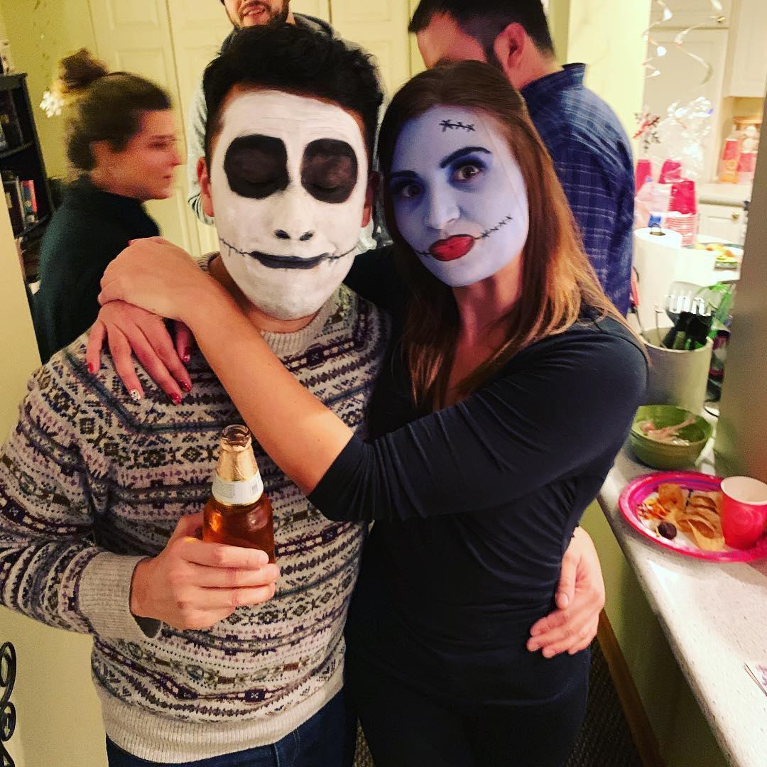 Jack & Sally at our Nightmare Before Christmas Party