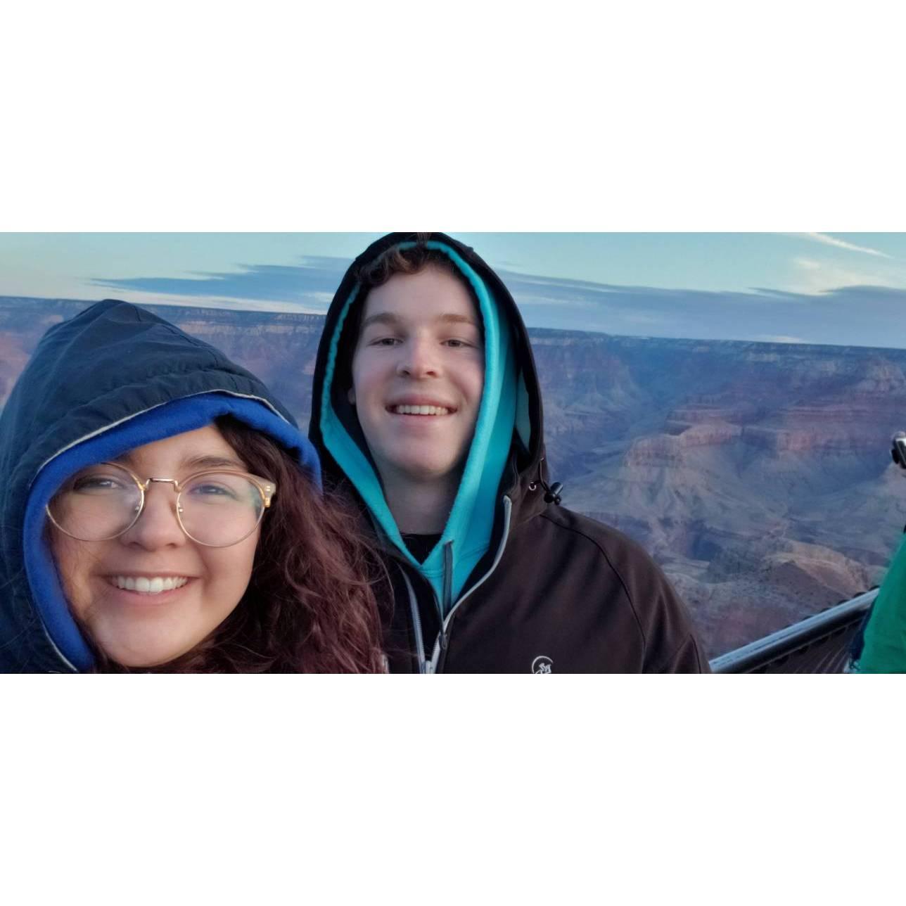 When we drove to the grand canyon at 3 am to see the sunrise