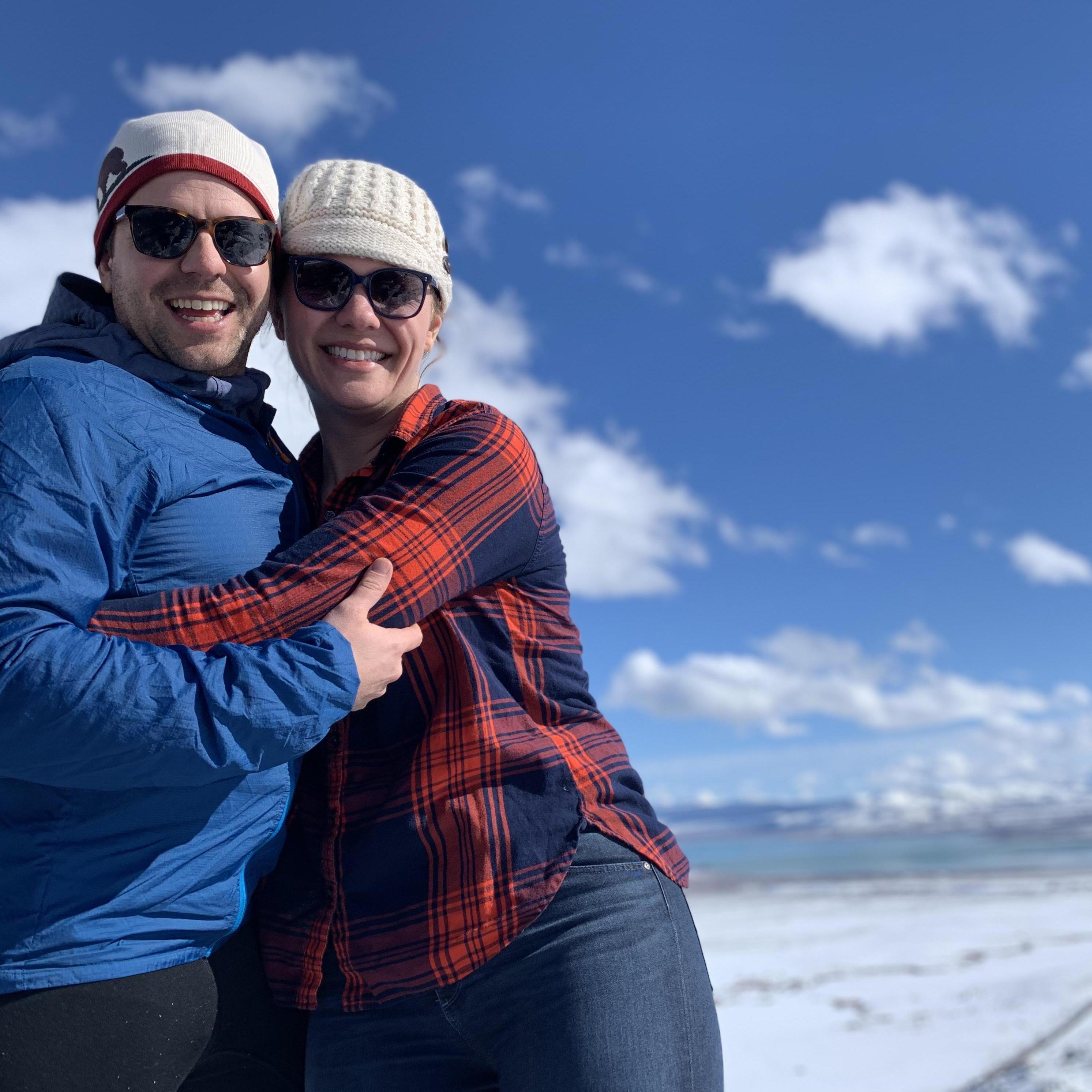 Blue skies near Mono Lake, CA on the hunt for great skiing.