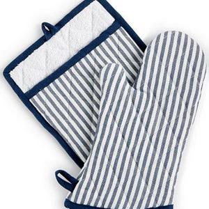 Striped Oven Mitt & Pot Holder Set, Created for Macy's