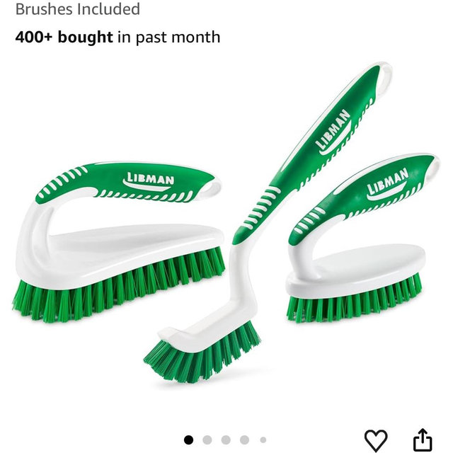 Libman Scrub Brush Kit | Cleaning Brush | Tile & Grout Brush | Small Scrub Brush | Power Scrub Brush | Carpet Brush | Bathroom Scrubber | Boot Scrubber | 3 Different Brushes Included