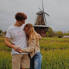 Brendan and Olivia visiting Holland. 
Taken the day of the proposal (: