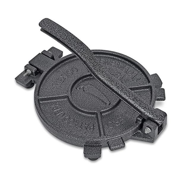 ARC Tortilla Press 10 inch,Roti Maker,Cast Iron Tortilla Maker,Haevy Duty Tortillera Pataconera,Flour Tortilla Press,Chapati Maker,Taco Maker,Taco Press,Puri Press,Even Pressing Black 10.4"