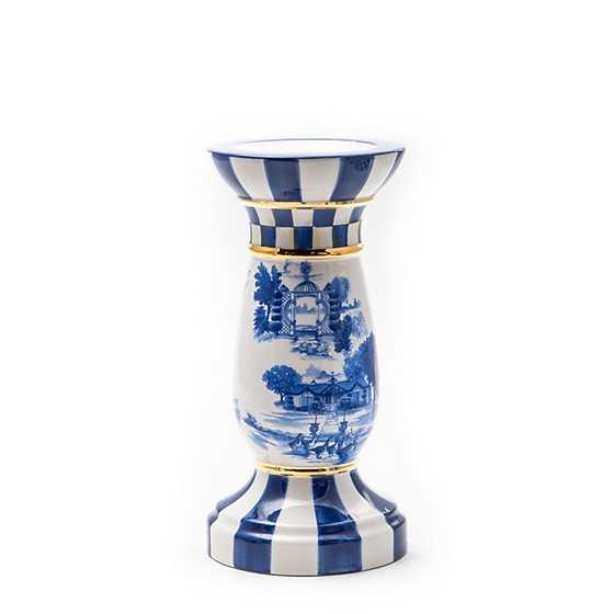 MacKenzie-Childs Royal Toile Pillar Candle Holder - Tall