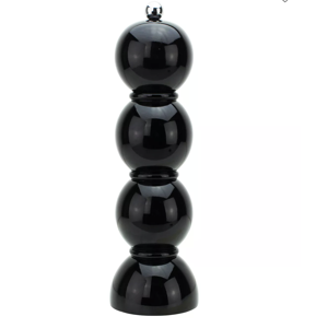 Addison Ross Bobbin Lacquered Salt or Pepper Mill Grinder Black