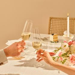 Nude Glass Stem Zero Flute Champagne Glass