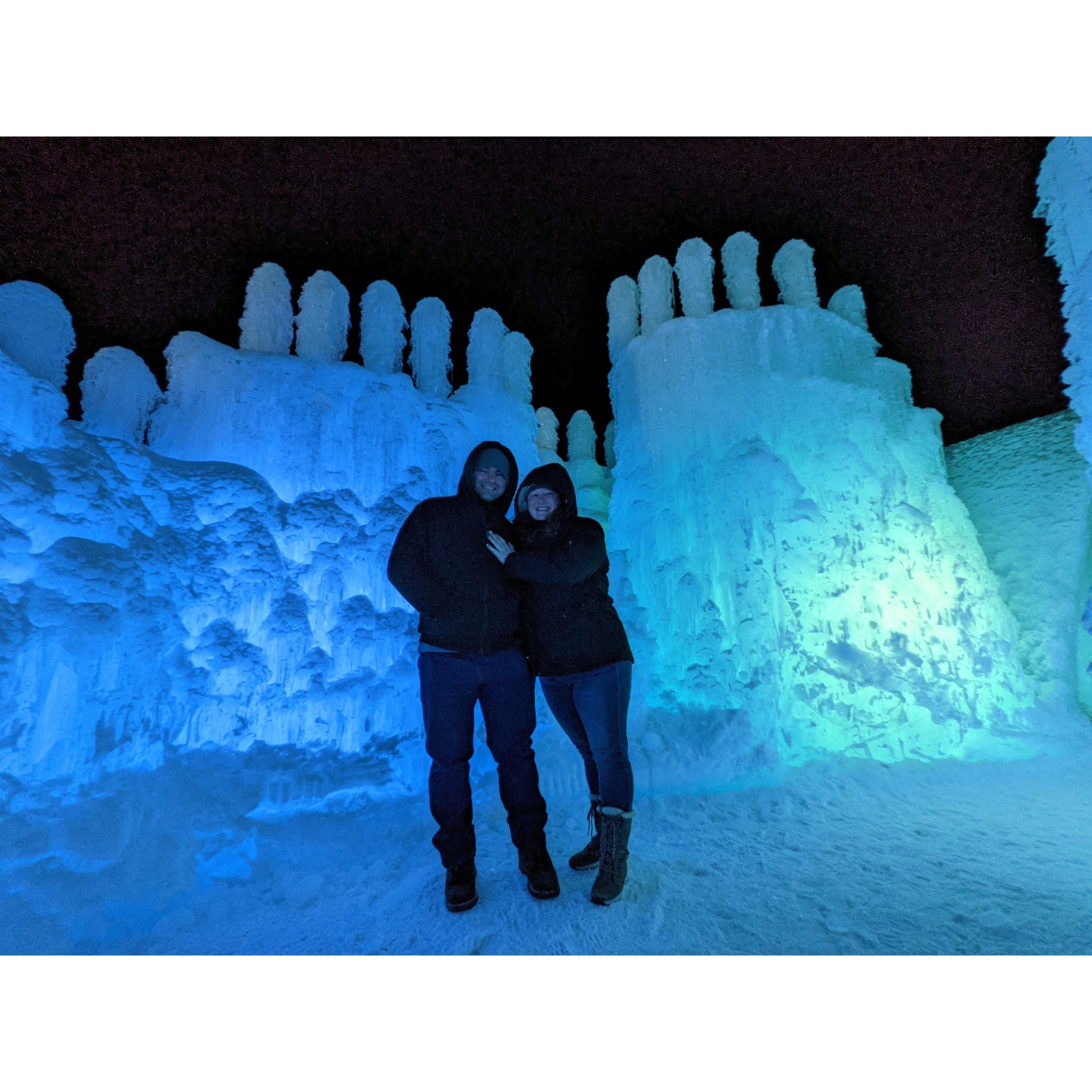 Still in awe of the proposal at the ice castle!