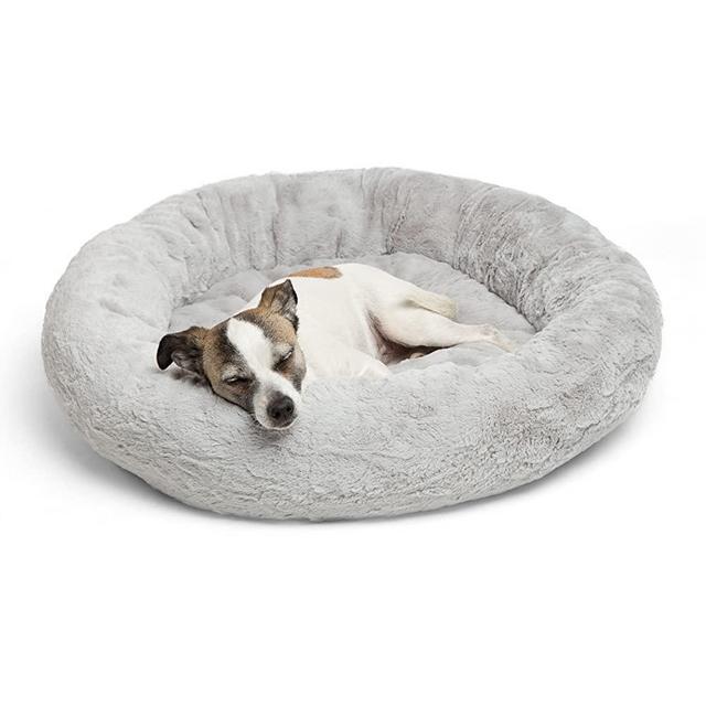 Best Friends by Sheri Lux Fur Donut Cuddler (Multiple Sizes) –Round Donut Cat and Dog Cushion Bed, Orthopedic Relief, Self-Warming and Cozy for Improved Sleep - Prime, Machine Washable, Water-Resistant Bottom
