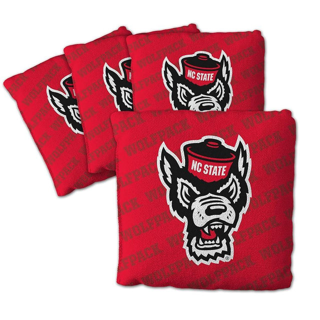YouTheFan Officially-Licensed NCAA Set of 4 Cornhole Bags - All Weather Regulation 6” x 6” Size - 16oz Weight - Designed in USA