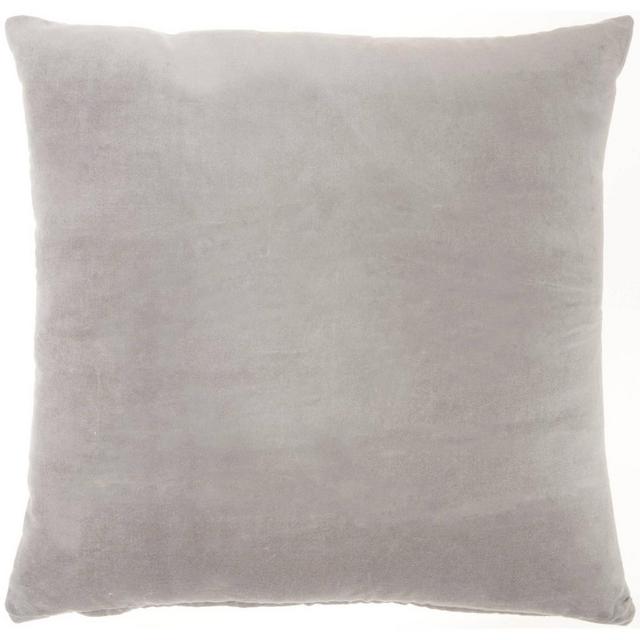 20"x20" Oversize Solid Velvet Square Throw Pillow Gray - Nourison