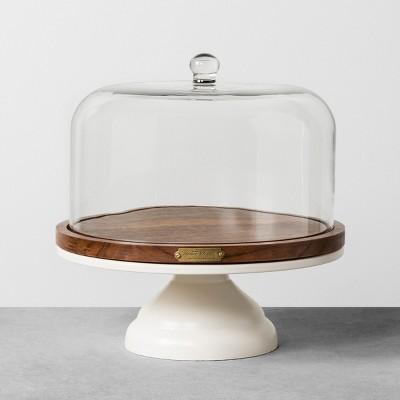 Covered Cakestand Sour Cream / Wood - Hearth & Hand™ with Magnolia