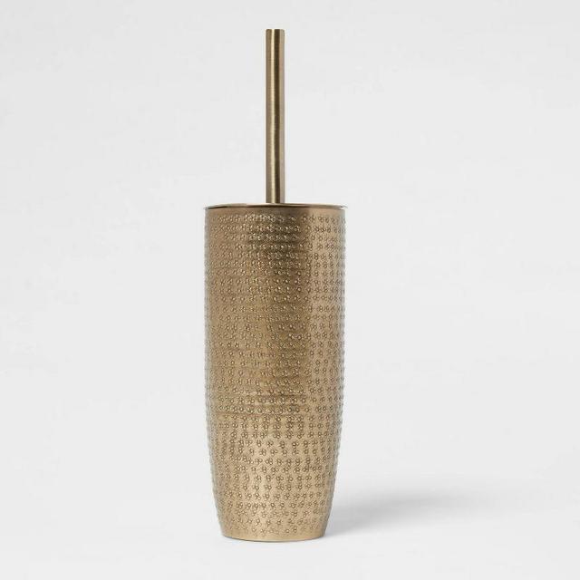 Hammered Metal Toilet Brush Brass - Threshold™