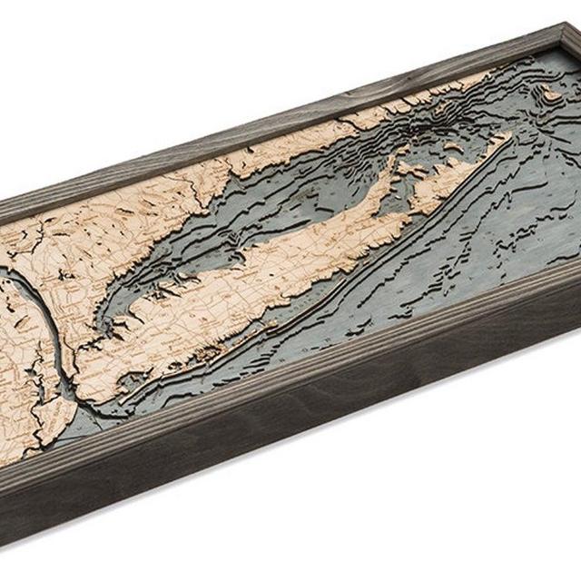 Long Island Sound, 3-D Nautical Wood...