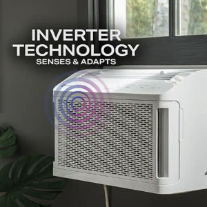 GE Profile - ClearView 550 Sq. Ft. 12,200 BTU Smart Ultra Quiet Window Air Conditioner - White