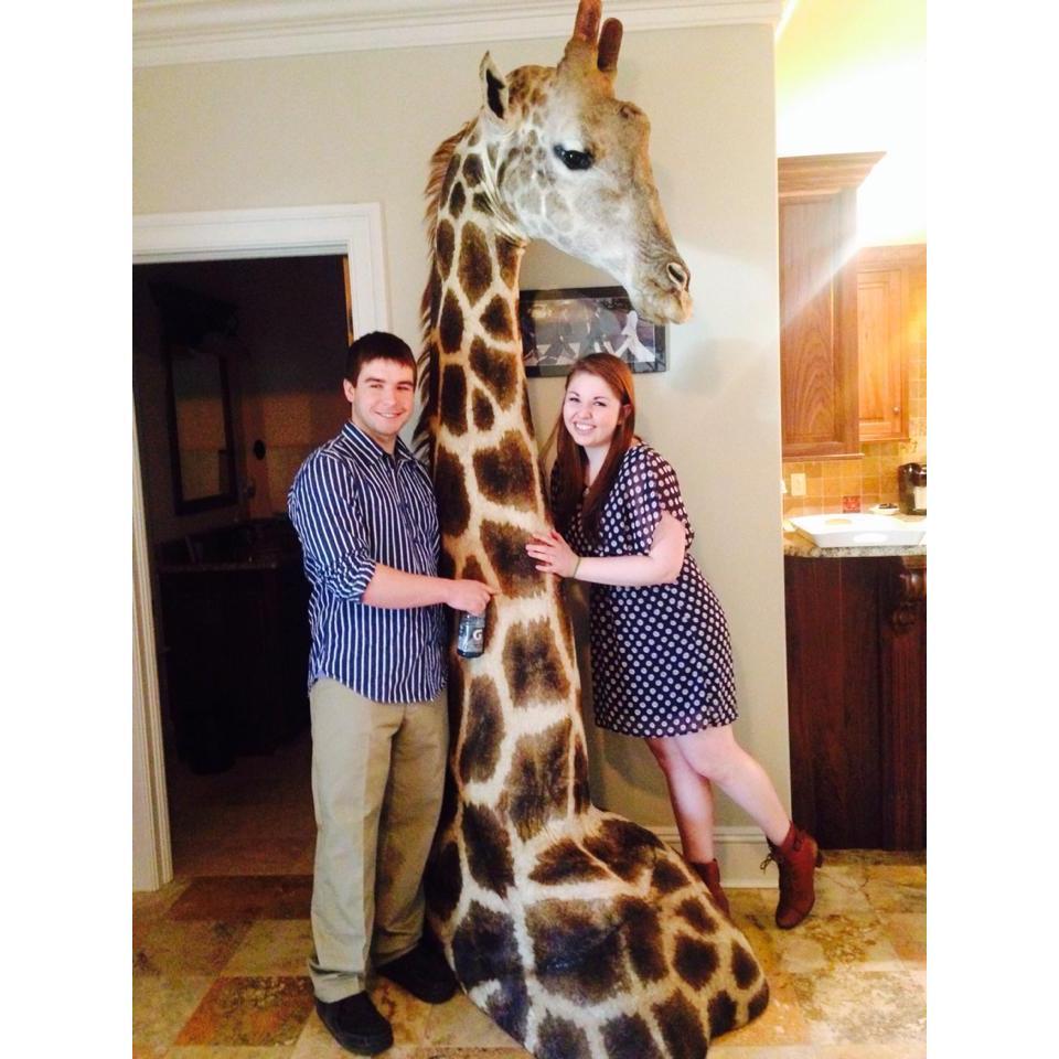 Easter 2014. Photo bomb by Melvin the giraffe