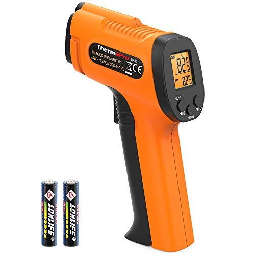 ThermoPro TP30 Digital Infrared Thermometer Gun Non Contact Laser Temperature Gun -58°F ~1022°F (-50°C ~ 550°C) with Adjustable Emissivity & Max Measure